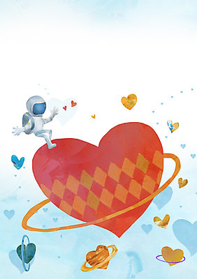 전신 PSD 행복 별 백그라운드 일러스트 사랑 한명 사람 우주 행성 하트 하트백그라운드 우주복 국내일러스트 자연요소 모양 1 옷 감정 파일형식