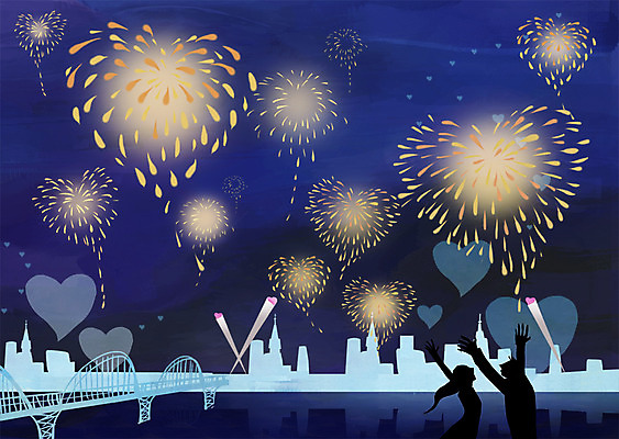 PSD 건축물 커플 여자 남자 행복 실루엣 백그라운드 일러스트 밤하늘 조명 불꽃놀이 사랑 사람 상반신 성인 두명 건물 손들기 하트 하트백그라운드 가교 성인만 국내일러스트 모양 건축 감정 관계 모션 놀이 하늘 촬영기법 야간 파일형식