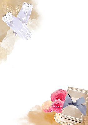 PSD 식물 꽃 리본 장갑 결혼 백그라운드 일러스트 사람없음 오브젝트 청첩장 초대장 결혼소품 웨딩장갑 국내일러스트 카드프레임 잡화 카드_감사 프레임 이벤트 파일형식