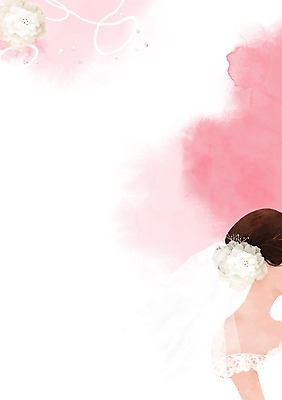 PSD 식물 드레스 여자 꽃 신부 웨딩드레스 결혼 백그라운드 일러스트 한명 사람 상반신 오브젝트 결혼소품 여자만 여자한명만 국내일러스트 1 옷 이벤트 파일형식