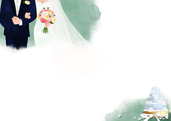 PSD 여자 남자 신부 부케 웨딩드레스 신랑 결혼 백그라운드 일러스트 사람 정장 턱시도 상반신 두명 팔짱 케이크 웨딩케이크 오브젝트 결혼소품 국내일러스트 드레스 옷 꽃다발 모션 디저트 이벤트 파일형식