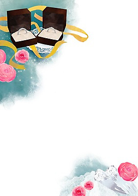 PSD 식물 꽃 리본 장갑 결혼 백그라운드 일러스트 사람없음 반지 오브젝트 결혼반지 결혼소품 웨딩장갑 국내일러스트 잡화 장신구 이벤트 파일형식