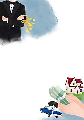 PSD 건축물 남자 신랑 결혼 백그라운드 지폐 돈 일러스트 자동차 열쇠 주택 들기 사람 상반신 성인 두명 건물 오브젝트 결혼소품 자동차열쇠 남자만 성인남자만 성인만 국내일러스트 건축 육상교통 모션 이벤트 재산 파일형식