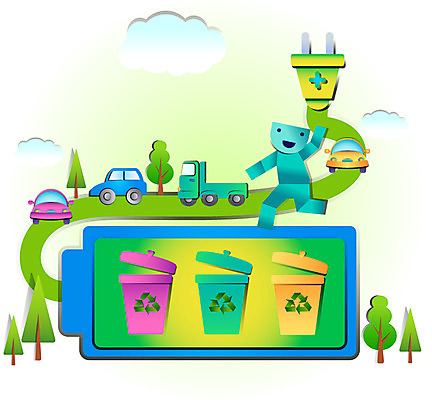 나무 식물 캐릭터 캠페인 일러스트 자동차 자연 사람없음 자연보호 환경 그린캠페인 재활용 피규어 전선 쓰레기통 플러그 코드 보호 건전지 환경보전 친환경 분리수거 일러캐릭터 AI파일 육상교통 컨셉 미니어처 사회이슈 생태계 파일형식 벡터