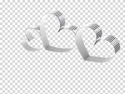 모양 편집 편집이미지 사랑 사람없음 장식 하트 세개 은색 오브젝트 PNG 골판지 편집소스 감정 종이 컬러 3 파일형식