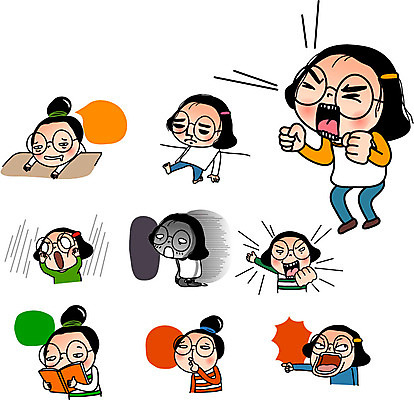 전신 캐릭터 학생 우먼라이프 라이프스타일 여자 안경 말풍선 스티커 일러스트 중학생 고등학생 피곤 청소년캐릭터 서기 사람 손짓 여러명 상반신 일상 라이프 생활 10대 책 세트 독서 외침 주먹 분노 좌절 책상 공영순 이모티콘 여자만 십대만 십대여자만 일러캐릭터 AI파일 잡화 감정 인물캐릭터 가구 다수 컨셉 모션 청소년 소리 파일형식 벡터