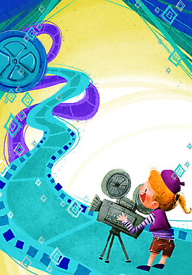 전신 PSD 모자 여자 교육 어린이라이프 문화 어린이 예술 백그라운드 일러스트 문화예술 한명 서기 사람 소녀 라이프 필름 영화 즐거움 영사기 소녀한명만 국내일러스트 1 라이프스타일 잡화 감정 모션 생활 여자한명만 소녀만 파일형식