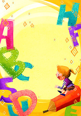 전신 PSD 알파벳 영어 여자 어린이교육 교육 어린이라이프 문화 어린이 예술 백그라운드 일러스트 대문자 문화예술 한명 사람 앉기 소녀 라이프 필기구 연필 즐거움 소녀한명만 국내일러스트 문자 1 라이프스타일 감정 모션 문구용품 학용품 생활 여자한명만 소녀만 파일형식