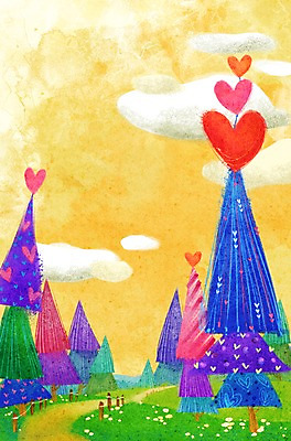 PSD 나무 식물 구름 계절 꽃 길 백그라운드 일러스트 상상 자연 하늘 사랑 풍경 잔디 사람없음 울타리 봄 하트 오솔길 하트백그라운드 봄배경 국내일러스트 자연요소 모양 감정 담장 생태계 파일형식