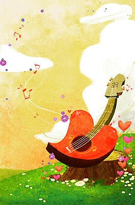 PSD 나무 식물 구름 계절 꽃 악기 백그라운드 음표 일러스트 상상 자연 하늘 사랑 풍경 잔디 사람없음 봄 기타 하트 하트백그라운드 나무밑둥 봄배경 국내일러스트 자연요소 모양 기호 감정 음악 현악기 생태계 파일형식