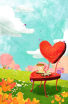 PSD 나무 식물 구름 계절 꽃 음료 백그라운드 의자 일러스트 상상 자연 하늘 사랑 풍경 잔디 사람없음 컵 봄 하트 차 찻잔 컵받침 하트백그라운드 홍차 봄배경 국내일러스트 자연요소 모양 식기 감정 가구 잔 차_음료 받침대 생태계 파일형식