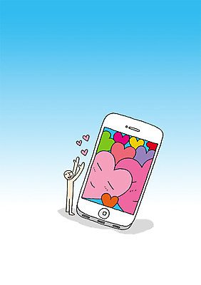 전신 PSD 백그라운드 일러스트 상상 상상일러스트 사랑 한명 서기 사람 스마트폰 핸드폰 판타지 스크린 꿈 하트 언론 소통 국내일러스트 모양 1 감정 컨셉 모션 전자제품 스마트기기 파일형식