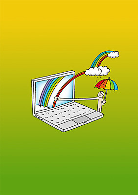 전신 PSD 구름 백그라운드 무지개 일러스트 우산 상상 날씨 상상일러스트 한명 서기 들기 사람 판타지 스크린 모니터 꿈 비 빗방울 언론 소통 국내일러스트 자연요소 1 컨셉 모션 컴퓨터 비_날씨 파일형식