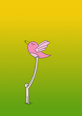 전신 PSD 동물 백그라운드 일러스트 상상 조류 상상일러스트 한명 서기 들기 사람 판타지 꿈 언론 소통 국내일러스트 1 컨셉 모션 파일형식