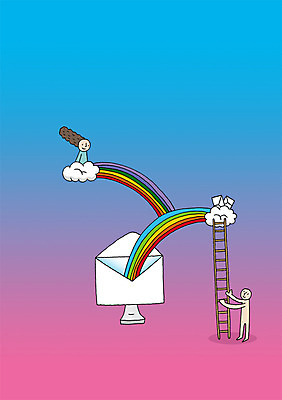 전신 PSD 구름 여자 남자 백그라운드 무지개 일러스트 사다리 상상 편지봉투 상상일러스트 서기 사람 두명 판타지 모니터 꿈 편지 언론 소통 국내일러스트 자연요소 컨셉 모션 봉투 컴퓨터 도구 파일형식