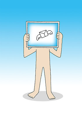 전신 PSD 백그라운드 날개 일러스트 상상 편지봉투 상상일러스트 한명 서기 사람 판타지 스크린 모니터 꿈 편지 언론 소통 국내일러스트 1 컨셉 모션 봉투 컴퓨터 파일형식