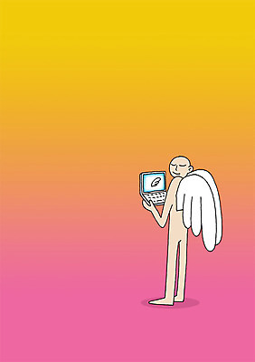 전신 PSD 백그라운드 날개 일러스트 상상 천사 상상일러스트 한명 서기 들기 사람 노트북 판타지 꿈 언론 소통 국내일러스트 1 컨셉 모션 전자제품 파일형식