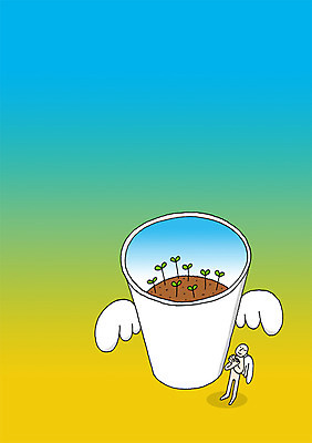 전신 PSD 식물 백그라운드 날개 일러스트 상상 천사 상상일러스트 한명 서기 사람 컵 판타지 새싹 꿈 종이컵 언론 소통 식물키우기 국내일러스트 1 식기 컨셉 모션 일회용 파일형식