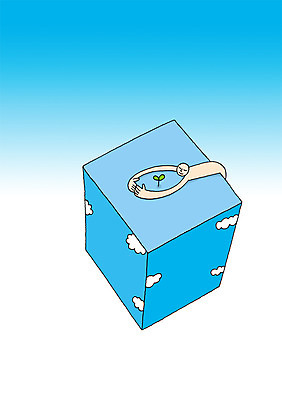 PSD 식물 구름 백그라운드 일러스트 상상 하늘 상상일러스트 한명 사람 손짓 상반신 판타지 상자 새싹 꿈 언론 소통 국내일러스트 자연요소 1 컨셉 모션 파일형식