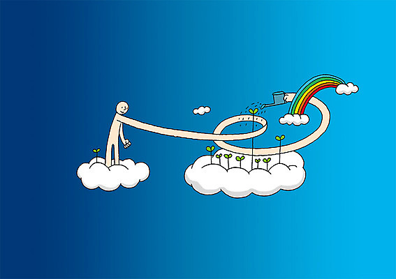 전신 PSD 식물 구름 백그라운드 무지개 일러스트 상상 하늘 상상일러스트 한명 서기 들기 사람 판타지 새싹 꿈 물뿌리개 언론 소통 식물키우기 국내일러스트 자연요소 1 컨셉 모션 파일형식