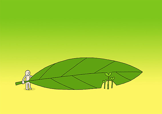 전신 PSD 식물 백그라운드 잎 일러스트 상상 나뭇잎 상상일러스트 한명 서기 들기 사람 판타지 새싹 꿈 언론 소통 국내일러스트 1 컨셉 모션 파일형식