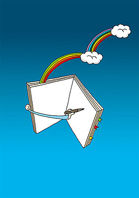 PSD 구름 백그라운드 무지개 일러스트 상상 상상일러스트 한명 들기 사람 상반신 책 판타지 필기구 연필 펼침 꿈 언론 소통 국내일러스트 자연요소 1 컨셉 모션 문구용품 학용품 파일형식