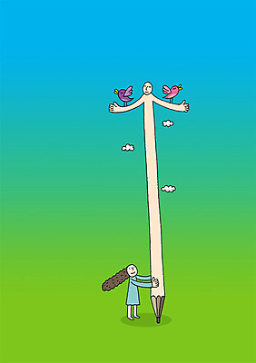 전신 PSD 동물 구름 여자 남자 백그라운드 일러스트 상상 조류 상상일러스트 서기 사람 두명 판타지 필기구 연필 꿈 언론 소통 국내일러스트 자연요소 컨셉 모션 문구용품 학용품 파일형식