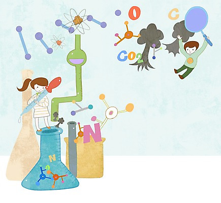 전신 PSD 학생 기호 여자 교육 남자 백그라운드 일러스트 교과목 청소년 돋보기 실험기구 실험 서기 들기 사람 소년 두명 라이프 화학 스포이트 플라스크 비커 삼각플라스크 원자 십대만 국내일러스트 문자 어린이 과학 모션 생활 피펫 파일형식