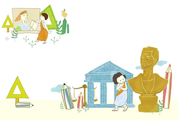 전신 PSD 학생 건축물 여자 교육 남자 조각 백그라운드 일러스트 교과목 청소년 신전 자 저울 서기 사람 소년 두명 라이프 필기구 조각상 연필 전통의상 그림 삼각자 철학 조각_조소 십대만 국내일러스트 전통 건축 어린이 고건축 모션 문구용품 학용품 생활 조형물 조소 파일형식