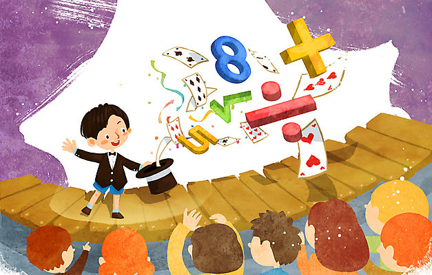 전신 PSD 여자 어린이교육 교육 남자 어린이 일러스트 상상 상상일러스트 서기 사람 소녀 소년 여러명 판타지 숫자 공연 무대 군중 즐거움 어린이상상 마법 수학기호 마법사모자 어린이만 동심 국내일러스트 문자 모자_잡화 기호 감정 다수 모션 이벤트 파일형식