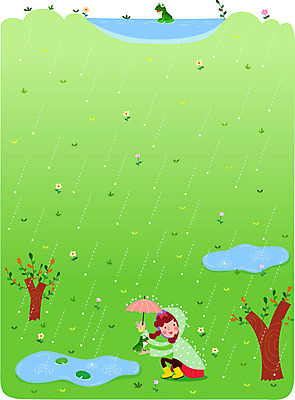 전신 나무 식물 동물 여자 꽃 행복 어린이 백그라운드 일러스트 우산 날씨 함께함 개구리 장화 한명 사람 앉기 소녀 잔디 연못 비 빗방울 즐거움 우비 소통 여자만 여자한명만 어린이만 소녀만 소녀한명만 국내일러스트 AI파일 자연요소 1 옷 감정 신발 컨셉 모션 양서류 비_날씨 파일형식 벡터