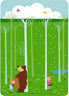 전신 나무 식물 동물 구름 여자 남자 행복 어린이 백그라운드 일러스트 곰 놀이 조류 함께함 서기 사람 소녀 소년 잔디 두명 연못 즐거움 소통 숨바꼭질 어린이만 국내일러스트 AI파일 자연요소 감정 컨셉 포유류 모션 파일형식 벡터