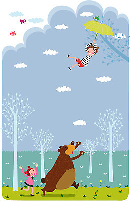 전신 나무 식물 동물 구름 여자 행복 어린이 백그라운드 일러스트 우산 곰 조류 함께함 서기 사람 소녀 잔디 두명 잡기 떨어짐 즐거움 소통 여자만 어린이만 소녀만 국내일러스트 AI파일 자연요소 감정 컨셉 포유류 모션 파일형식 벡터