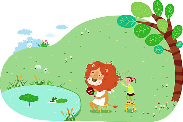 전신 나무 식물 동물 여자 꽃 행복 어린이 백그라운드 의자 일러스트 가위 함께함 개구리 한명 서기 사람 소녀 잔디 뷰티 거울 토끼 연못 사자 이발 즐거움 소통 여자만 여자한명만 어린이만 소녀만 소녀한명만 국내일러스트 AI파일 1 감정 가구 컨셉 포유류 모션 문구용품 양서류 반려동물 파일형식 벡터