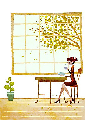 전신 PSD 나무 식물 라이프스타일 응시 여자 화분 여유 커피 음료 의자 일러스트 창문 탁자 티타임 휴식 한명 들기 사람 앉기 성인 라이프 책 독서 차 커피잔 찻잔 안식처 여자만 여자한명만 성인여자만 성인만 국내일러스트 1 시선 감정 가구 컨셉 모션 잔 생활 파일형식