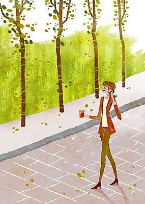 전신 PSD 나무 식물 라이프스타일 공원 여자 여유 커피 음료 일러스트 티타임 휴식 한명 서기 사람 성인 라이프 스마트폰 산책 차 커피잔 테이크아웃 통화 여자만 여자한명만 성인여자만 성인만 국내일러스트 1 공공시설 감정 컨셉 모션 잔 생활 핸드폰 스마트기기 파일형식