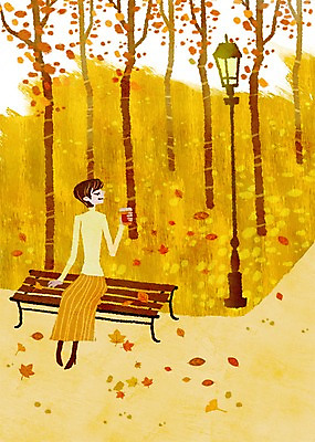 전신 PSD 나무 식물 라이프스타일 공원 여자 여유 커피 음료 가로등 벤치 의자 일러스트 티타임 휴식 한명 들기 사람 앉기 라이프 차 커피잔 테이크아웃 여자만 여자한명만 국내일러스트 1 공공시설 감정 가구 컨셉 모션 잔 생활 파일형식