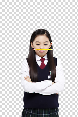 편집 편집이미지 학생 여학생 여자 교육 교복 중학생 청소년 한명 서기 사람 동양인 상반신 앞모습 10대 연필 팔짱 한국인 슬픔 PNG 여자만 여자한명만 십대만 십대여자만 십대여자한명만 편집소스 1 옷 감정 뷰포인트 모션 학용품 인종 필기구 파일형식