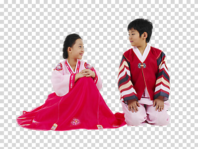 전신 편집 편집이미지 한국문화 한국전통 전통 여자 명절 남자 전통문화 어린이 가족 새해 한국 남매 웃음 사람 앉기 동양인 소녀 소년 두명 앞모습 설날 마주보기 추석 한국인 전통의상 한복 PNG 어린이만 편집소스 동양문화 기념일 아시아 문화 뷰포인트 관계 모션 표정 인종 파일형식 나라 이벤트