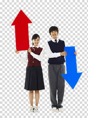 전신 편집 편집이미지 학생 여학생 여자 남자 교복 화살표 남학생 컬러 청소년 고등학생 서기 웃음 들기 사람 동양인 두명 앞모습 10대 빨간색 파란색 친구 한국인 하락 방향 상승 PNG 십대만 편집소스 옷 뷰포인트 컨셉 관계 모션 표정 인종 파일형식