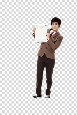 전신 편집 편집이미지 학생 남자 교복 종이 남학생 포즈 청소년 고등학생 한명 서기 웃음 들기 사람 동양인 앞모습 10대 시험 한국인 성적 시험지 점수 에이플러스 PNG 남자만 남자한명만 십대만 십대남자만 십대남자한명만 편집소스 1 옷 교육 뷰포인트 모션 표정 인종 파일형식