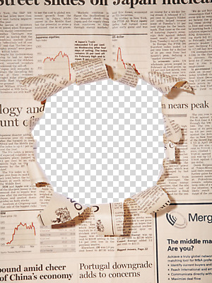 편집 편집이미지 종이 백그라운드 프레임 사람없음 구멍 신문 오브젝트 찢어짐 영자신문 PNG 말린_둥글게 편집소스 컨셉 모션 간행물 뉴스 파일형식