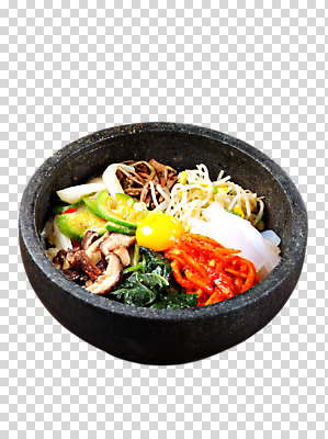 편집 편집이미지 그릇 한식 음식 채소 호박 요리 사람없음 계란 버섯 뚝배기 나물 비빔밥 콩나물 시금치 돌솥 PNG 고사리 돌솥비빔밥 무생채 청포묵 편집소스 식기 알 파일형식