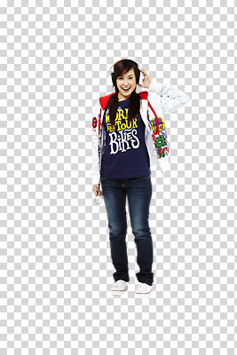 전신 외국인 편집 편집이미지 학생 여학생 여자 예술 음악 청소년 고등학생 한명 서기 웃음 사람 동양인 취미 10대 헤드셋 음악감상 듣기 잡기 PNG 여자만 여자한명만 십대만 십대여자만 십대여자한명만 편집소스 1 음향기기 모션 문화예술 표정 인종 헤드폰 감상 파일형식