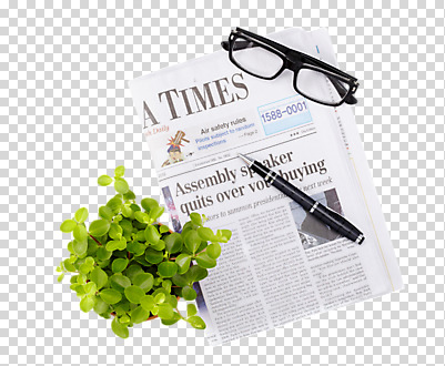 식물 편집 편집이미지 화분 안경 화초 잎 비즈니스 문구용품 사람없음 필기구 펜 볼펜 만년필 사무용품 신문 오브젝트 영자신문 원예식물 미니화분 PNG 편집소스 잡화 간행물 뉴스 파일형식