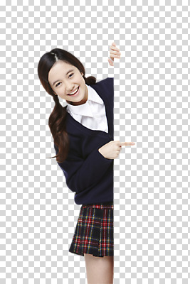 외국인 편집 편집이미지 학생 배너 여학생 여자 교복 청소년 고등학생 광고판 한명 서기 웃음 사람 동양인 손짓 상반신 앞모습 10대 가리킴 판넬 알림 PNG 여자만 여자한명만 십대만 십대여자만 십대여자한명만 편집소스 1 옷 뷰포인트 모션 알림판 표정 인종 판 파일형식