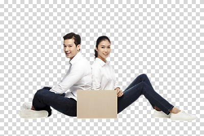 전신 서양인 외국인 편집 편집이미지 라이프스타일 커플 여자 남자 캠페인 커플라이프 포즈 모션 미소 웃음 사람 앉기 동양인 20대 성인 두명 옆모습 캐주얼 기댐 등맞대기 청바지 판넬 알림 PNG 청년만 성인만 편집소스 옷 뷰포인트 바지 관계 표정 인종 청년 생활 파일형식