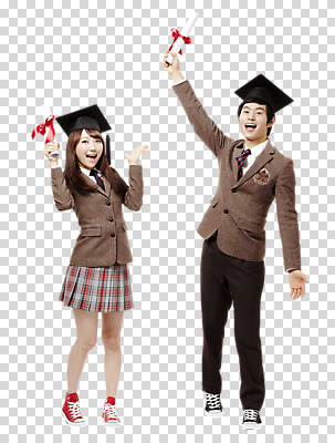 전신 편집 편집이미지 학생 여학생 여자 남자 교복 리본 종이 남학생 학사모 졸업 청소년 고등학생 졸업식 입벌림 서기 웃음 들기 사람 동양인 두명 10대 손들기 한국인 문서 PNG 십대만 편집소스 모자_잡화 옷 교육 모션 표정 인종 파일형식