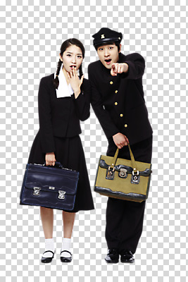 전신 편집 편집이미지 모자 학생 여학생 여자 남자 교복 남학생 가방 모션 청소년 고등학생 책가방 땋은머리 서기 들기 사람 동양인 두명 앞모습 10대 친구 스쿨라이프 놀람 한국인 가리킴 복고 학창시절 코믹 PNG 십대만 편집소스 라이프스타일 헤어스타일 잡화 옷 감정 뷰포인트 학교 관계 표정 인종 손짓 파일형식