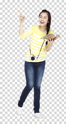 전신 외국인 편집 편집이미지 라이프스타일 여자 여행 한명 서기 웃음 들기 사람 동양인 손짓 성인 앞모습 책 카메라 가리킴 가이드북 배낭여행 PNG 여자만 여자한명만 성인여자만 성인만 편집소스 1 뷰포인트 모션 표정 인종 생활 전자제품 파일형식